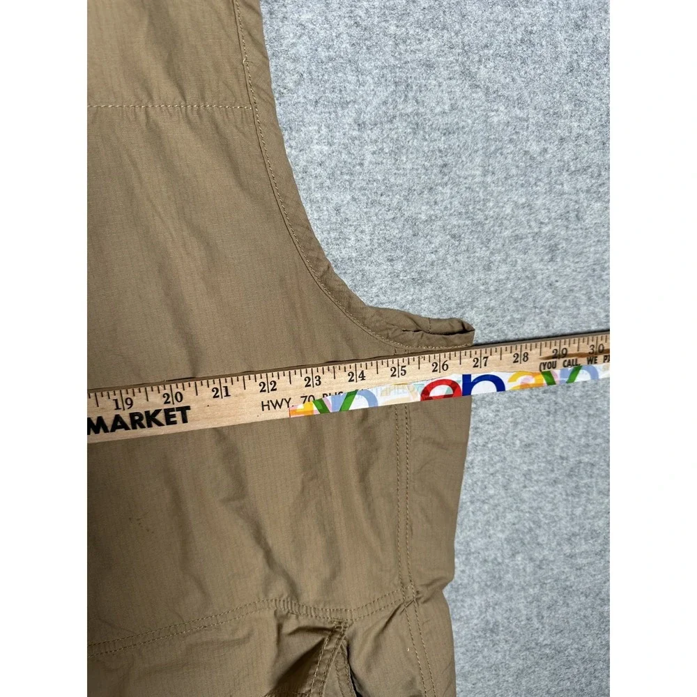 Vintage Redhead XL Mens Fishing Vest Tan Pockets Sleeveless Jacket Zip Mock Neck